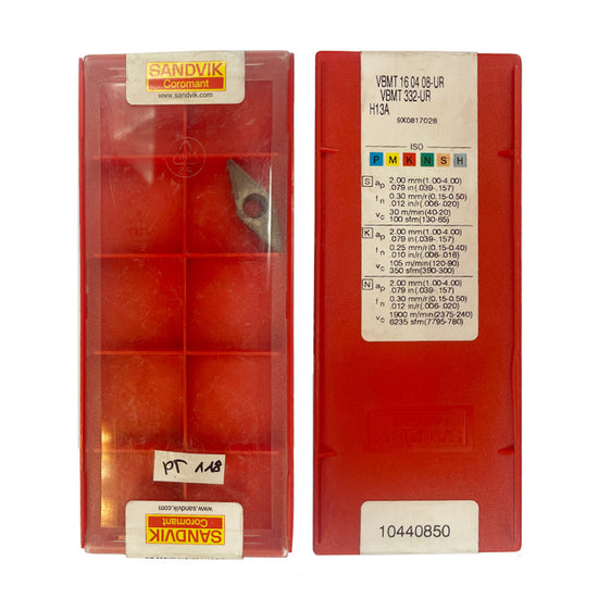 Płytka SANDVIK VBMT 160408-UR H13A